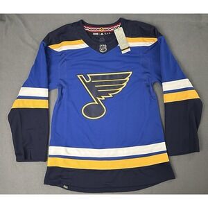 New Adidas Men's NHL Blue St Louis Blues NHL Home Authentic Jersey Sz 44